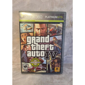Grand Theft Auto IV Xbox 360 With Map Video Game Used
